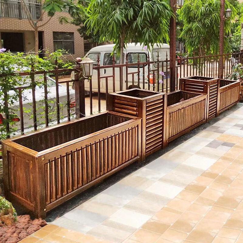 Qiukiao Outdoor Anti-Corrosion Wood Planter Box