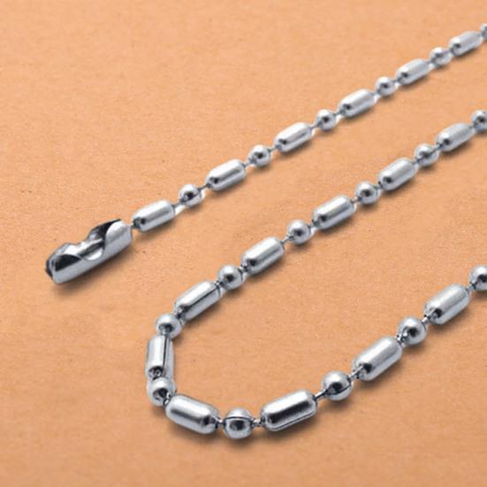 2,4 мм модное повседневное ожерелье изысканного легкого серебряного цвета