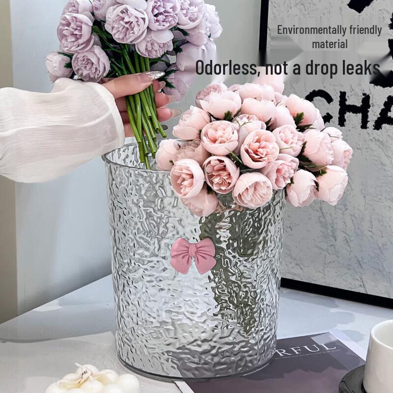 Transparent Acrylic Flower Soaking Bucket Vase