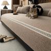 Linen Solid Sofa Cushion Non-Slip All Season Universal Couch Cover