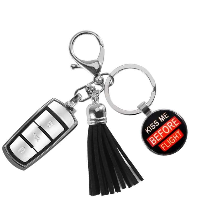 Мини-брелки «Поцелуй меня перед полетом перед полетом», 2 шт., брелоки для ключей