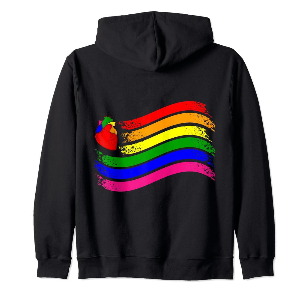 PRIDE FLAG LGBT Pride Month LGBTQ Rainbow Flag Zip Hoodie