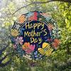 Metal Art Windmill Outdoor Garden Decor Floral Wind Spinner Mother Day Gift for Home Yard Patio Dynamic 2D Wind Chime Decoration