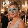 Soft Skin Friendly Party Masque Bling Rhinestone Masquerade for Women, Sparkly Venetian Half Shining Style Face Eye Halloween, Mardi Gras, Prom