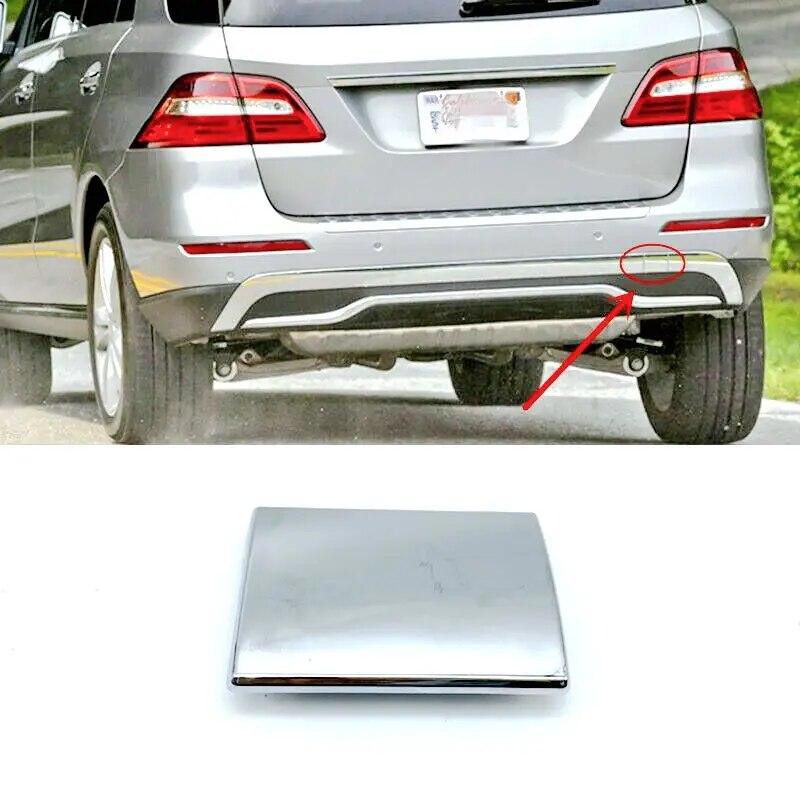 Для 2012-2015 Mercedes Benz ML GLE Class ML350 Задний бампер Буксировочный крюк Крышка проушины Хром Серебристый