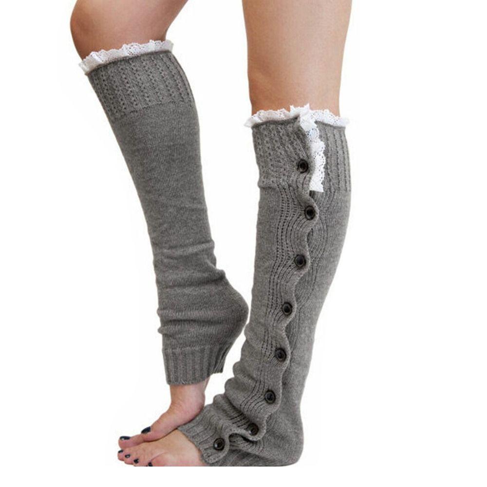 Women Foot Covers Warm Elastic Leg Warmers Knitted Socks Boot Socks Ankle Warmer