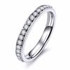 Simple Stainless Steel Rhinestone Rings Engagement Wedding Ring for Women Jewelry Gifts
