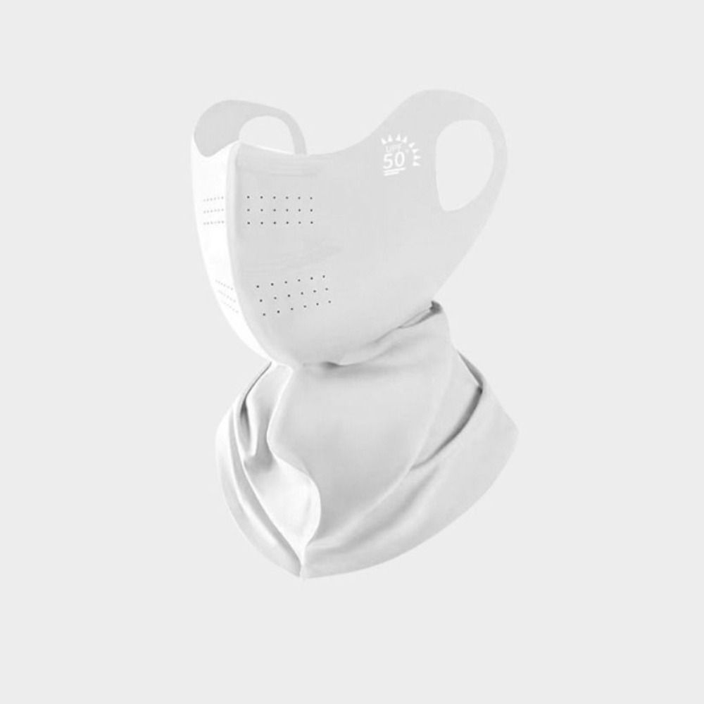 Summer Ice Silk Face Cover UPF 50+ Neck Wrap Cover Thin Full-Face Sunscreen Veil Unisex