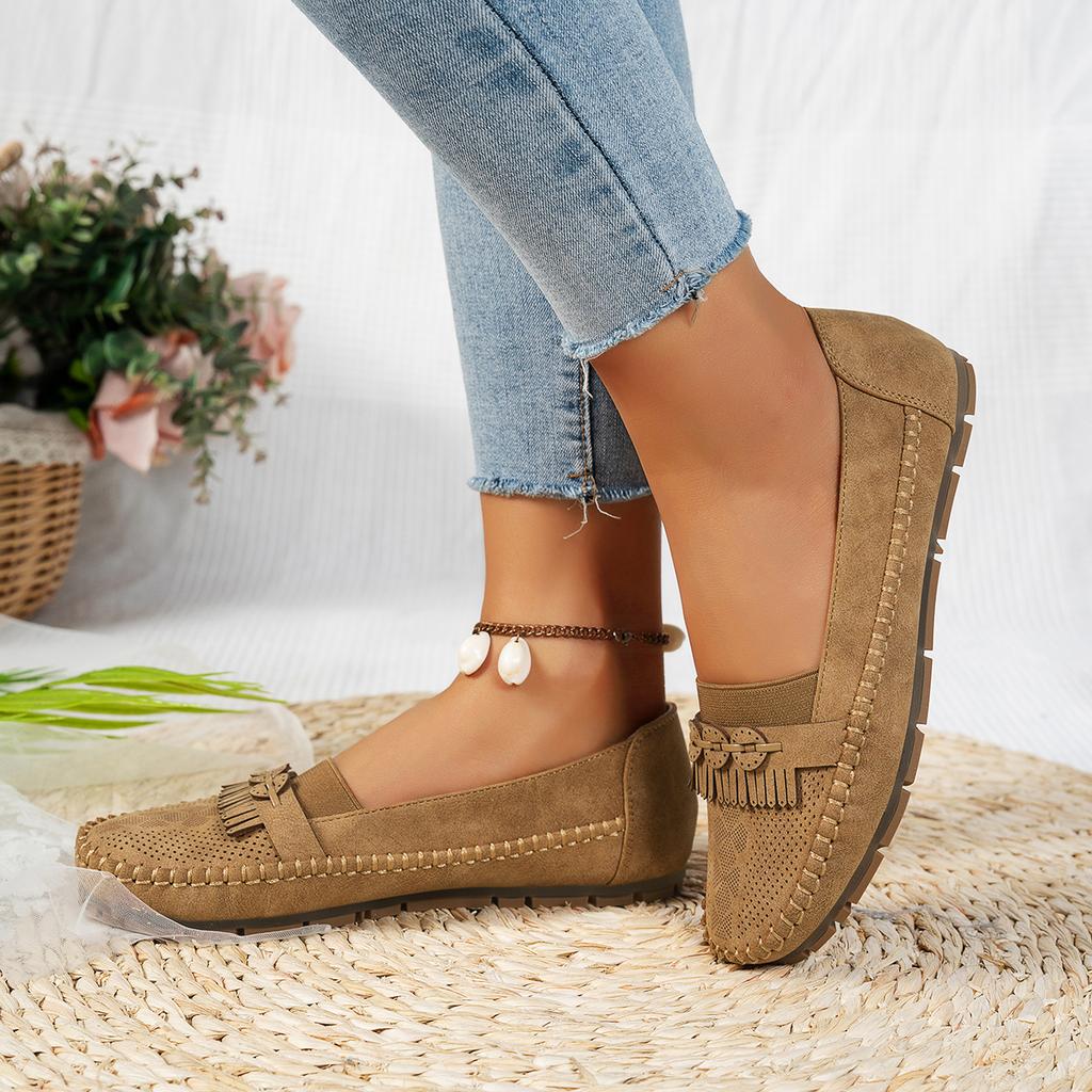 2025 New Women Flats Shoes Trend Slip On Loafers Casual Round Toe Flat Sneakers Women Breathable =Shallow Comfort Shoes Ladies