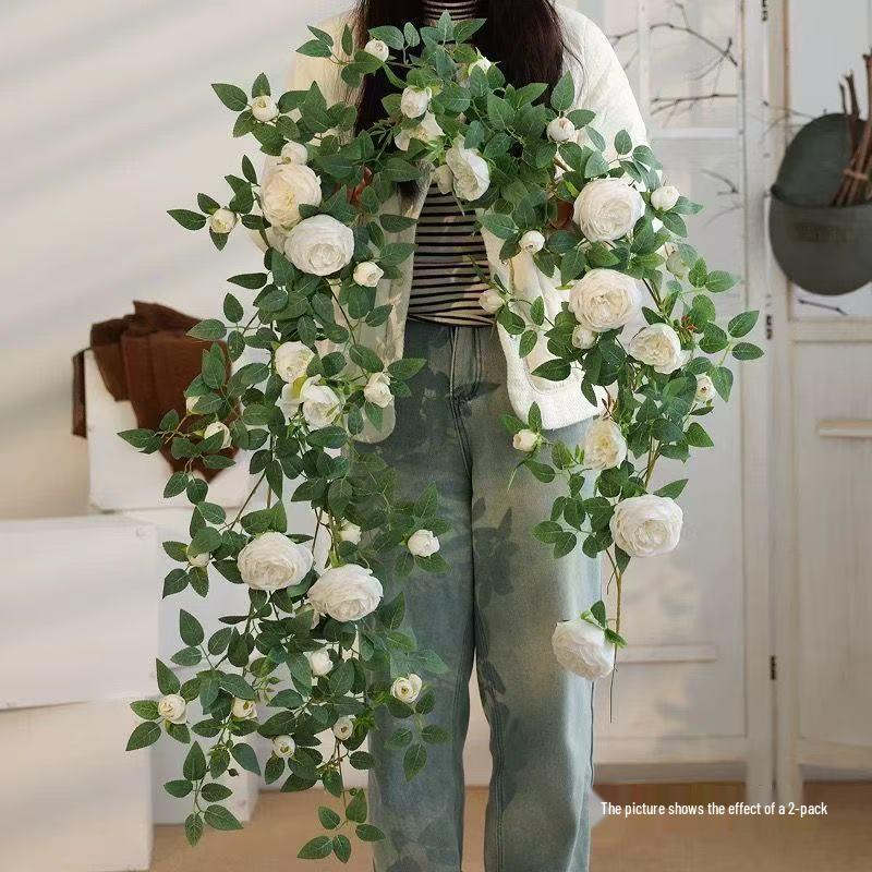 Имитация лозы с цветками розы для украшения стен и ландшафтного дизайна