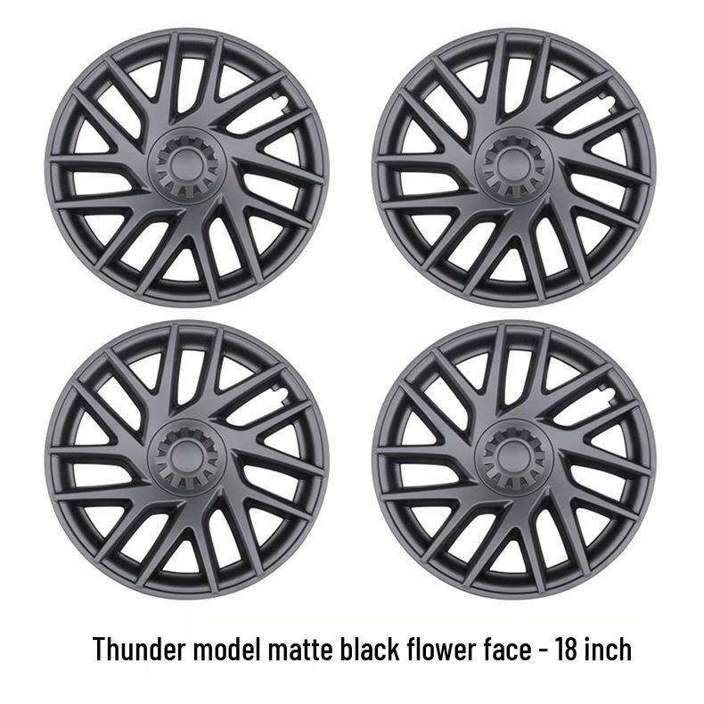 Full-Cover Hubcaps for Tesla Model 3: Stylish 18-Inch Thunder Wheel Covers