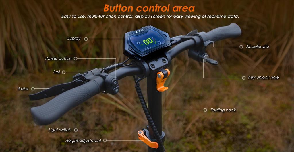 Foldable electric scooter Kukirin G2 Pro (VMP), 500W motor, 48V 15.6AH battery, top speed 25KM/H, cruising range 65KM, 9-inch tires