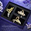 3-Piece Wheat Spike Hair Clip, Hair Accessory, Hair Claw Clip, Golden Color