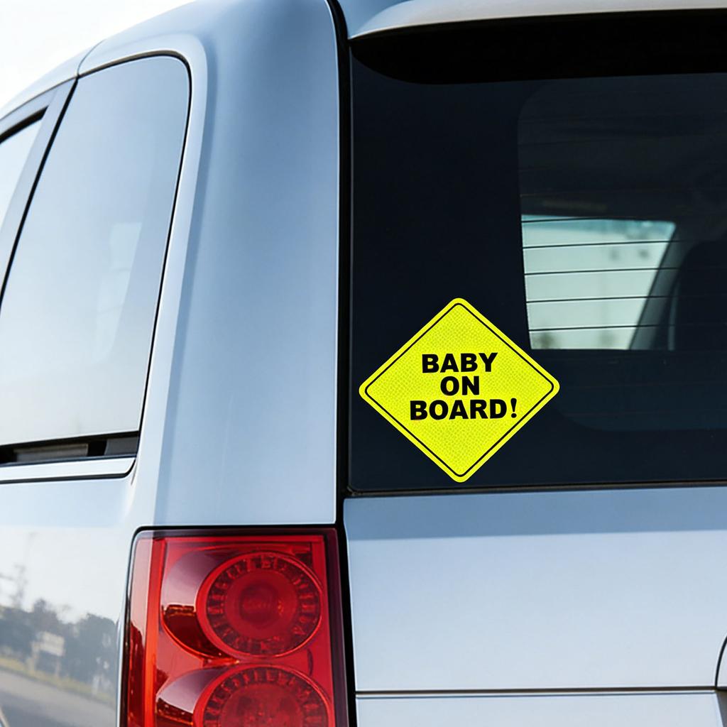 Magnetic Baby In Car Sign Waterproofing Reflective Baby In Car Magnet Warning Sticker for Vehicle