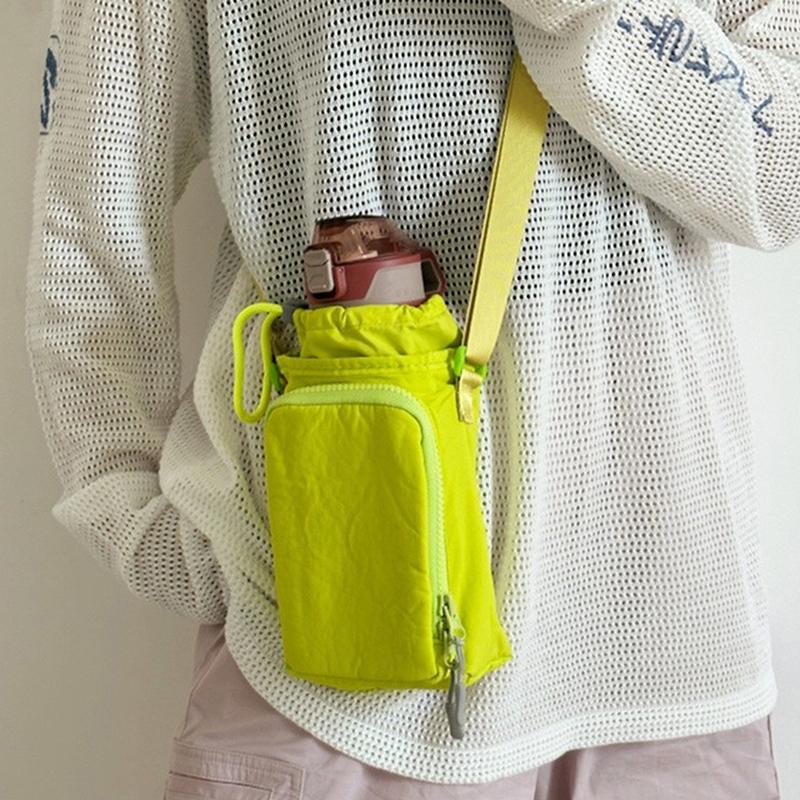 Портативная водонепроницаемая сумка для улицы, чехол для бутылки с водой, фляга для спиртного, обертка для хранения йоги, бега, движения, детская/взрослая сумка через плечо, незаменимый аксессуар для путешествий