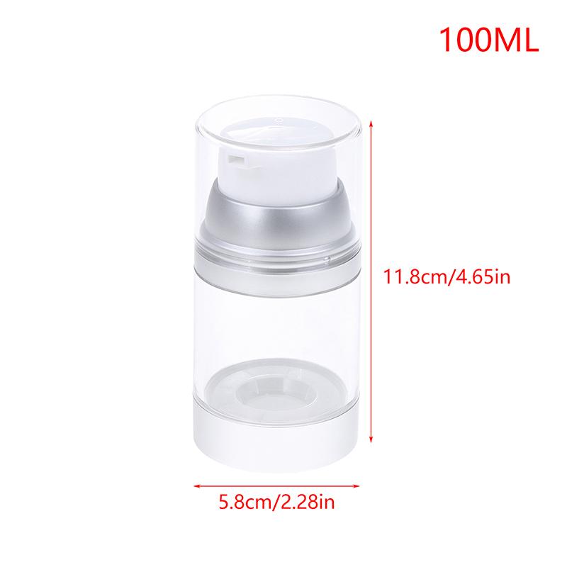 100/120/150ML Press-On Empty Airless Pump Jar – Refillable Vacuum Container for Creams and Lotions, Portable Travel Design