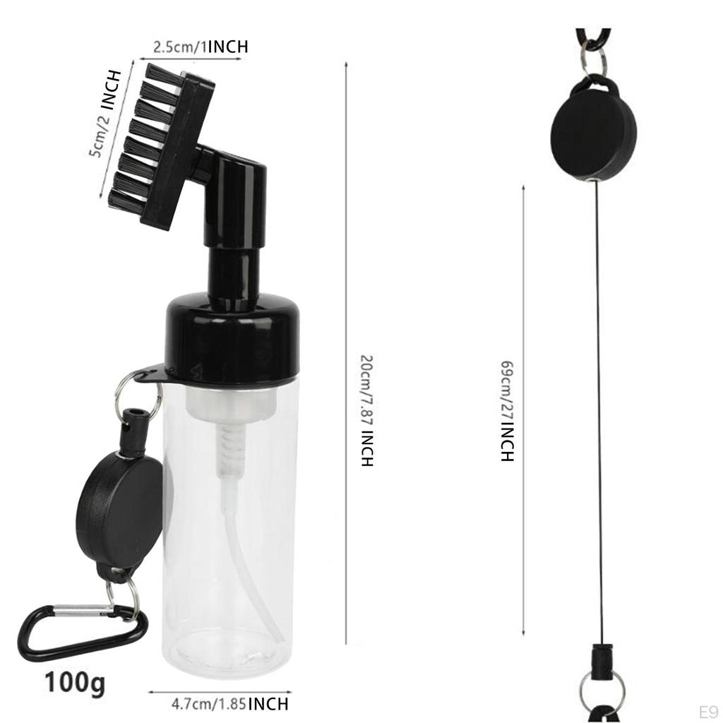 Golf Club Brush Groove Cleaner and Water Bottle Leakproof Reservoir Tube Compact