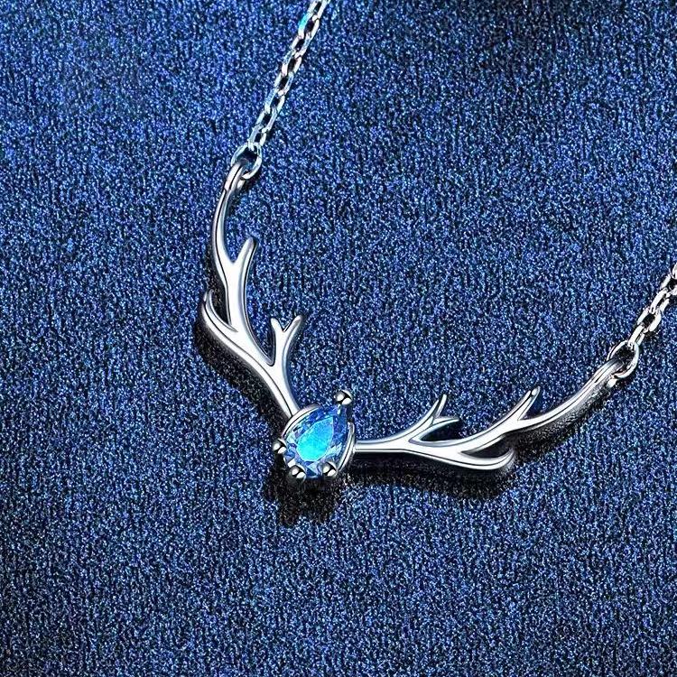 Korean Style Women's Antler Necklace - Simple Mori Clavicle Chain Christmas Gift