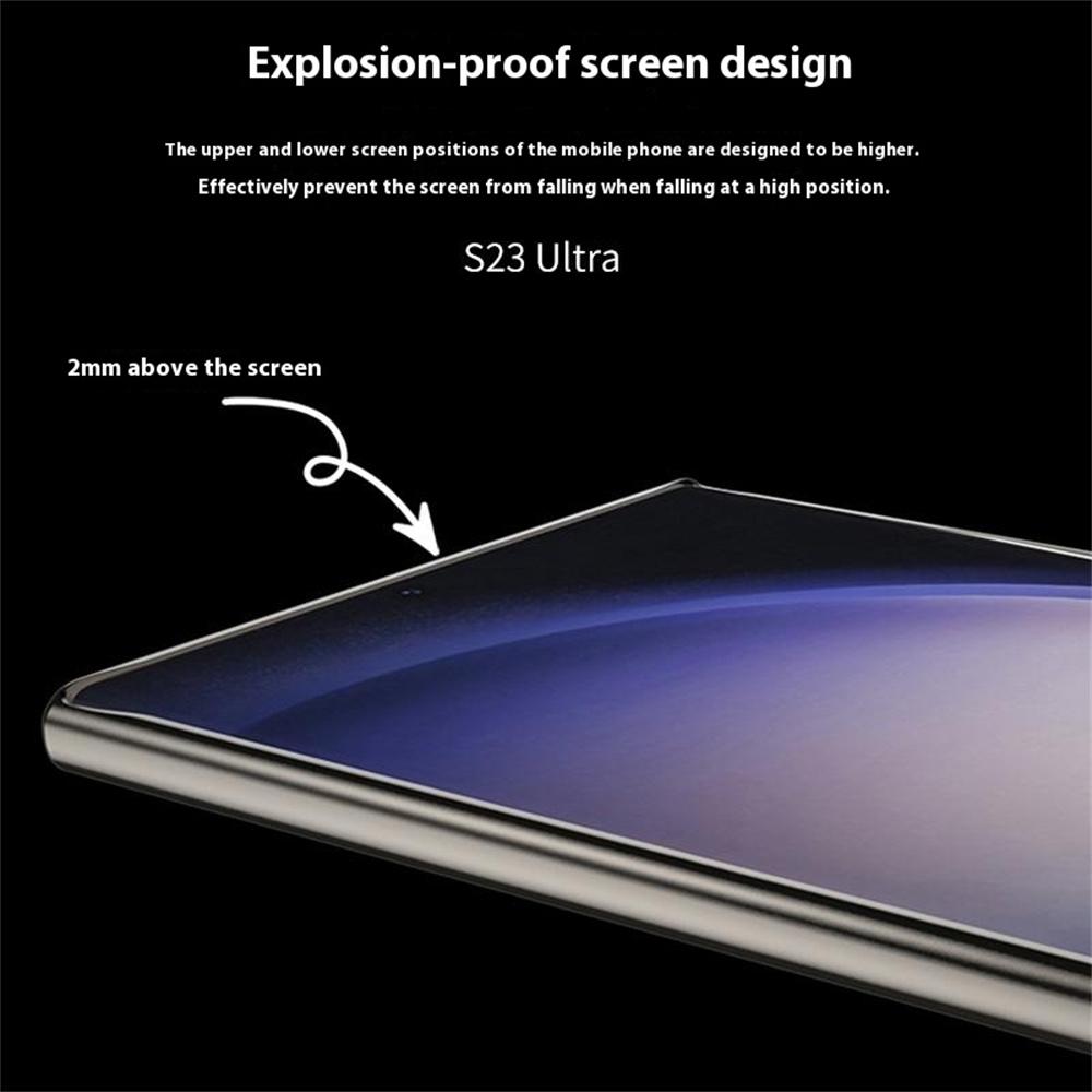 For Samsung Galaxy S23 Ultra Case Skin Touch PC+TPU+Cloth Phone Back Cover