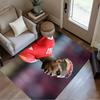 Manchester Player Portrait Floor Rug Office Rug Suitable for Entryway Kitchen Foyer Playrooms Anti-slip Rug Decorate Offices Best for Christmas