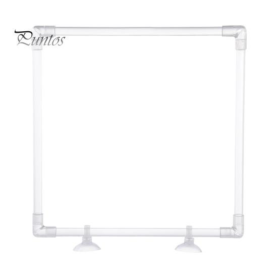 Fish Feeding Ring Aquarium Floating Food Feeder Square Ring with Suction Cup Fish Tank Accessories for Guppy Betta Goldfish