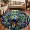 Non-slip Peacock Carpet Soft Door Gasket Durable Blanket  for Living Room Tea Table Bedside