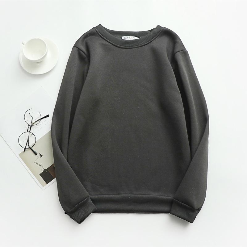 TWINFLAMES New Hoodie Women Oversized Wool Sweatshirt Casual Long Sleeve Top O Collar Loose Casual Long Sleeve Jumper Top
