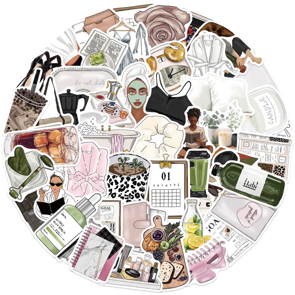 50 INS Clean Girls Graffiti Stickers Decorate Guitar Laptop Suitcase DIY Waterproof