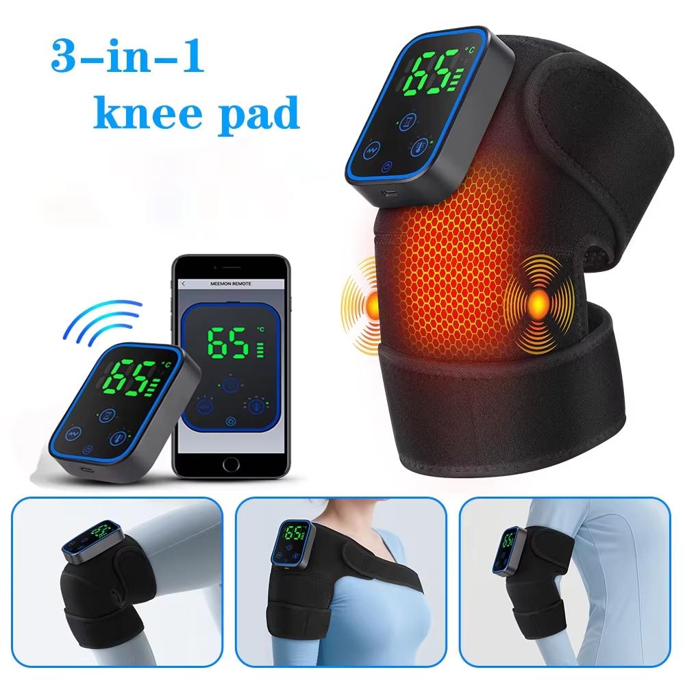 APP Detachable Controller Shoulder Massager,Cordless Heating Vibration Massage Belt,Knee Pad Shoulder Brace,Muscle Joint Relax