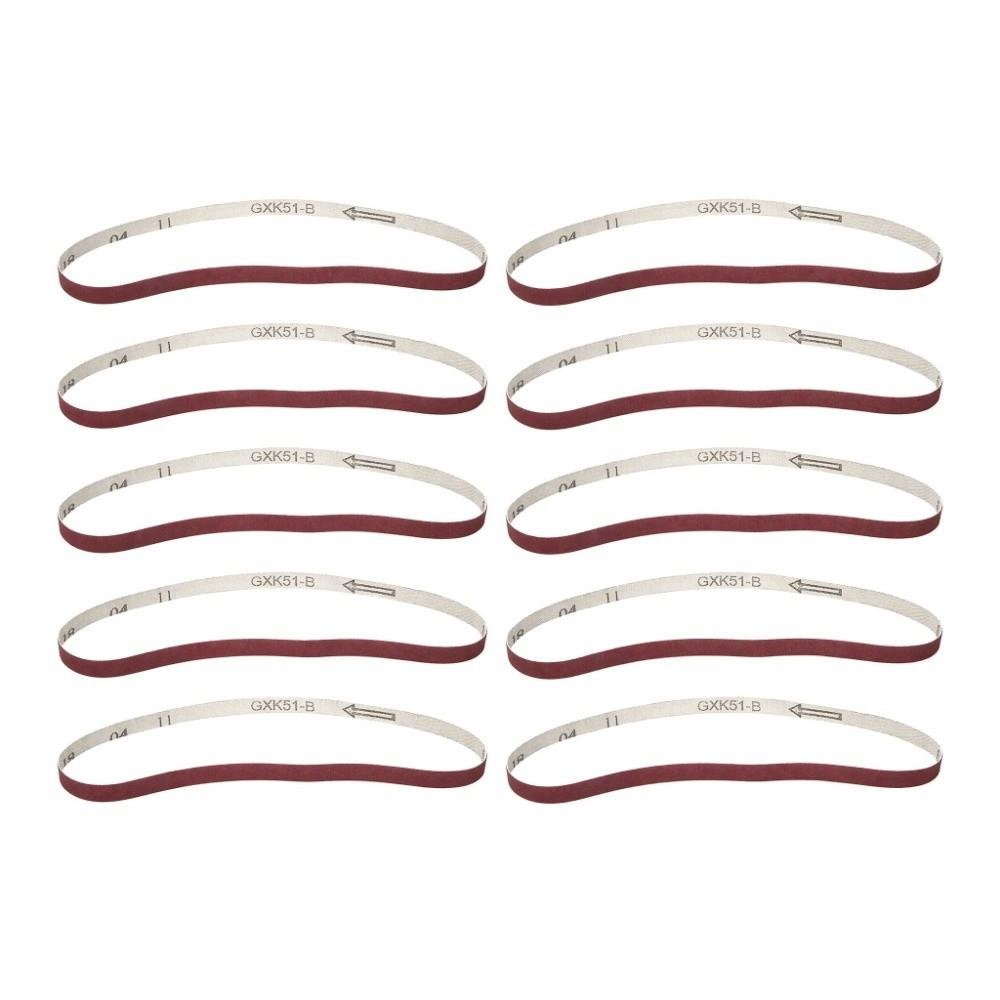 10pcs 240 Grit Sanding Belt 3/8 x 21 Inch Sandpaper Belt Aluminum Oxide Sandpaper Rust Removal