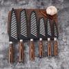 6 Pcs Damascus Laser Pattern Stainless Steel Kitchen Knife Set Kitchen Stuff Chopping Knife Fruit Cutter