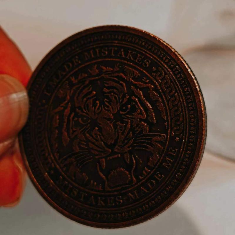 Tiger Commemorative Coin, Wandering Coin, Old Relief Copper and Silver Collectible Gift, Commemorative Coin