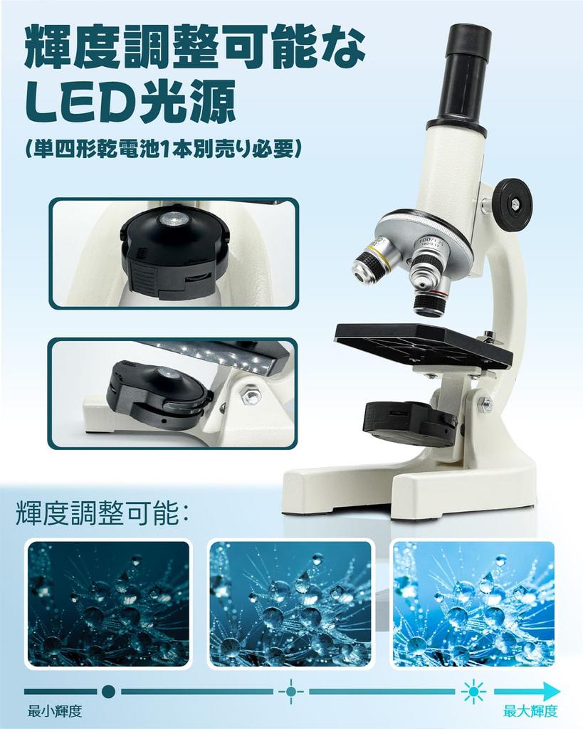 Microscope Elementary School Children Microscope Set Junior High School High School Biological Microscope Instruction Manual High Magnification