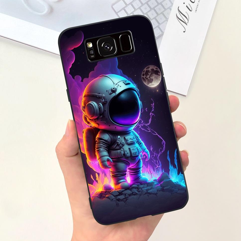 For Samsung Galaxy S8+ 6.2" Case Space Planet Cute Cat Soft Silicone Cover For Samsung S8+ S8 Plus S8 Bumper Phone Case Fundas