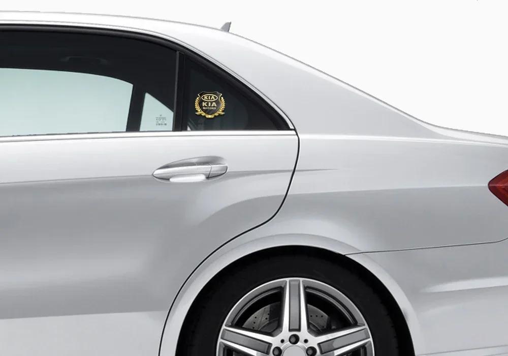 Металлический боковой значок-наклейка для стайлинга автомобиля KIA Optima Ceed Rio 3 Pegas Picanto Cerato Soul Sportage Аксессуары для эмблемы на окне автомобиля