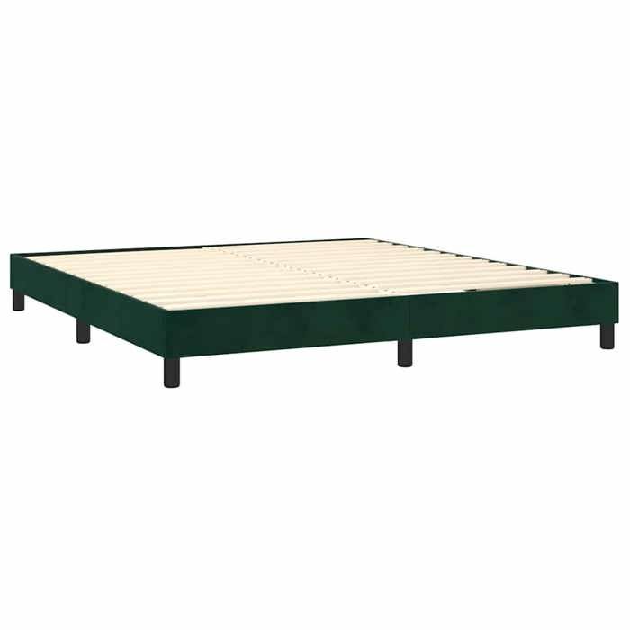 Maison Exclusive - Sommier à lattes de lit et matelas Vert foncé 180x200cm Velours
