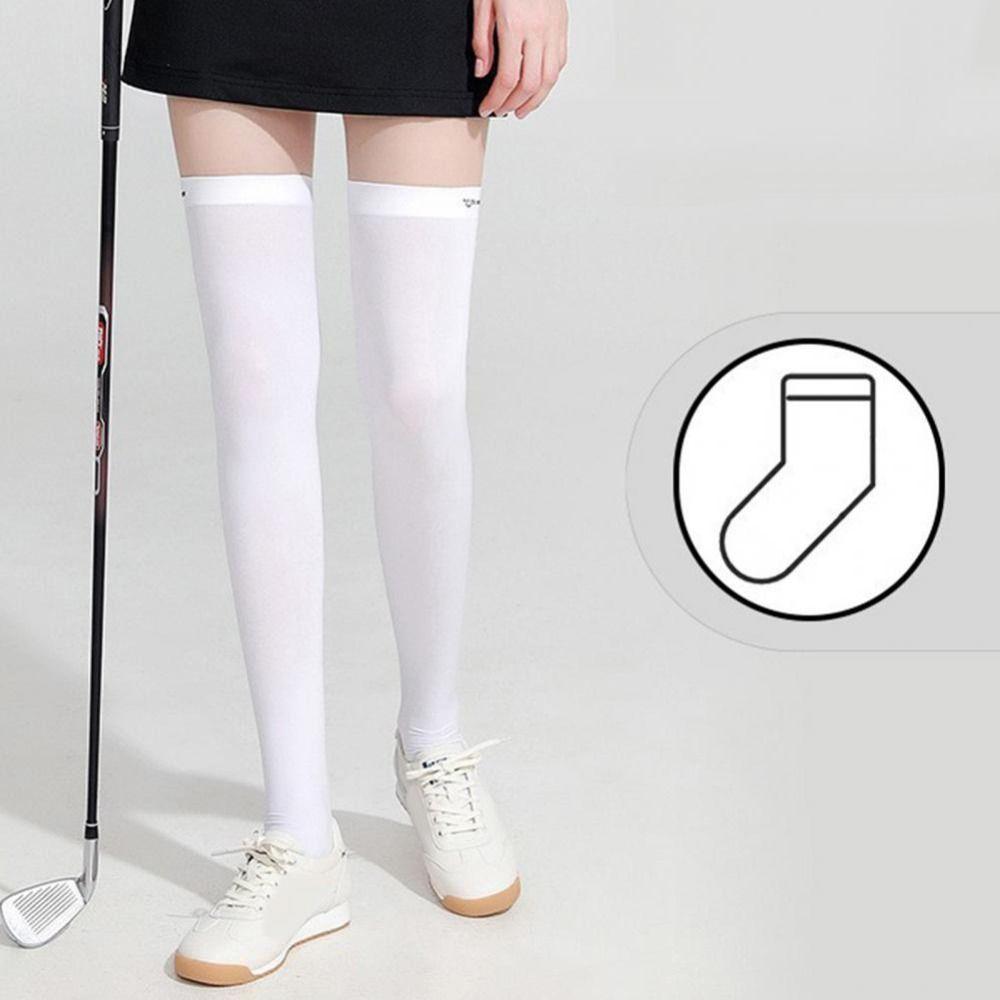 Cooling Sensation High Legging Stockings Nylon Golf Stockings Leg Cover Riding Socks Sports Socks
