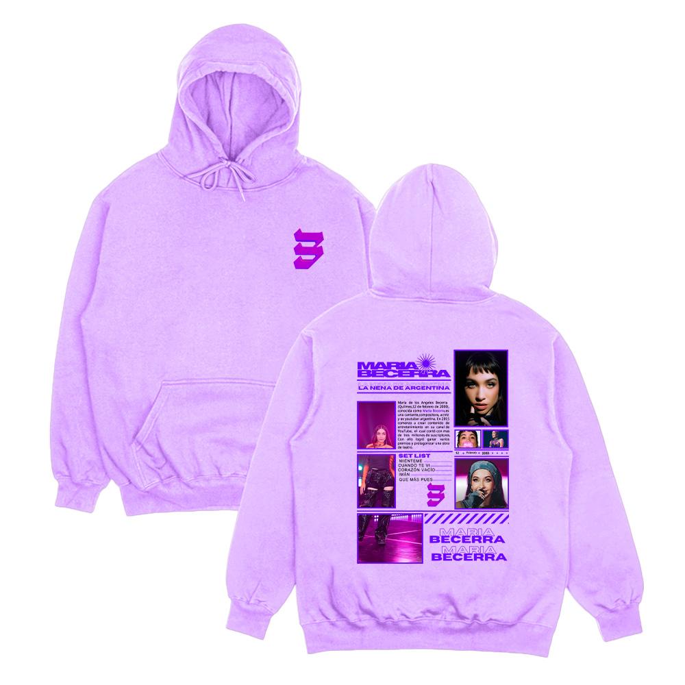 María Becerra LA NENA DE ARGENTINA Album Hoodie Graphic Sweatshirt Unisex Vintage Hip Hop Pullover