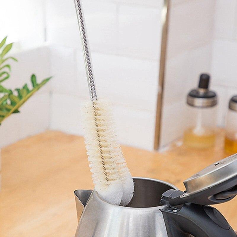 Щетка для чашки с длинной ручкой, бытовая L-образная изогнутая щетка для детских бутылочек, кухонная щетка для дезинфекции стекла