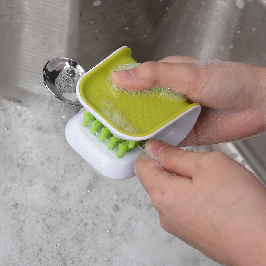 U-Shaped Cleaning Brush for Utensils - Dual-Sided Kitchen Knife, Spoon, and Chopstick Scrubber Creative Fork and Spoon Cleaner