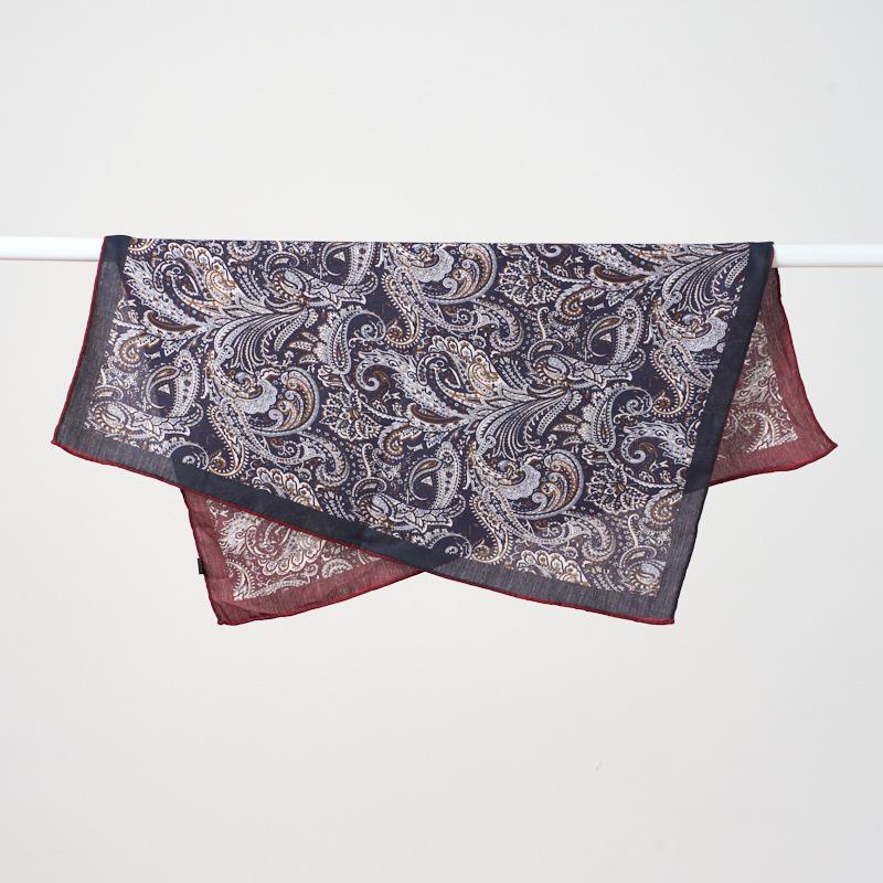 New French retro imitation silk square scarf autumn and winter foreign style warm scarf double-sided different-colored imitation silk wool silk scarf