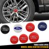 TRR7004pcs Car Wheel Center Hub Cap Stickers Badge Logo Emblem Decal Accessories For Ford Focus Fiesta EcoSport ESCORT Mondeo Mustang