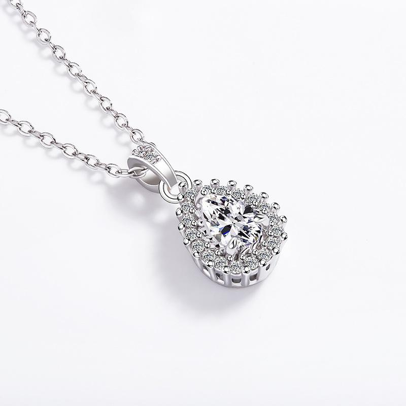 Ожерелье с каплями воды для женщин, осенне-зимняя легкая роскошная подвеска в форме груши из нержавеющей стали на ключицу