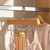 8 Hooks Multi-functional Wooden Suspenders, Underwear Rack, Vest, Tie Hook, Solid Wood Drying Rack.