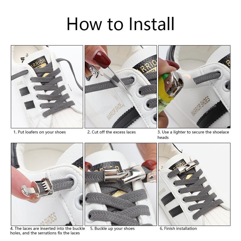 Elastic Laces Sneakers Cross Locks Shoelaces Without Ties Kids Adult 8MM Width No Tie Shoelace Rubber Bands Shoes Accessories