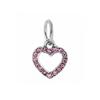 Fashion Pink Hope Charm Beads Suitable For Bracelets And Necklaces Romantic Heart Shape Women Jewelry
