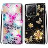 Модный расписной узорный чехол-книжка с ремешком для iPhone Samsung Huawei Honor Xiaomi Redmi OPPO Realme Moto Asus