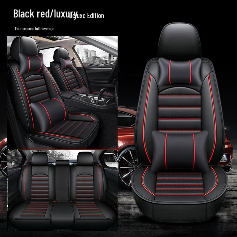 Универсальная кожаная подушка на сиденье автомобиля для пикапов с пятью сиденьями, всесезонная, с полной защитой