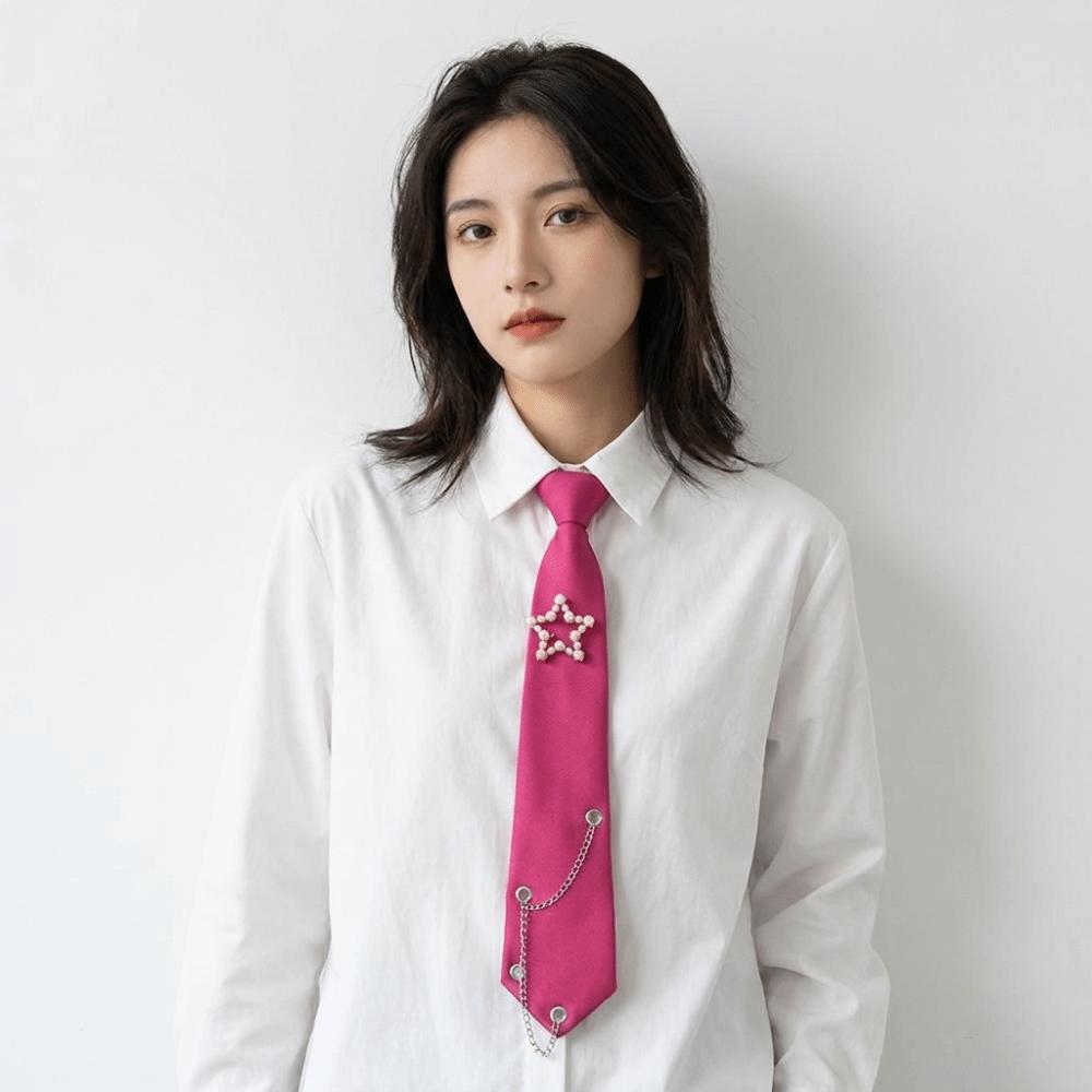 Choker Long Necktie Korean Style Shirt Tie Elegant Star Tie Kids