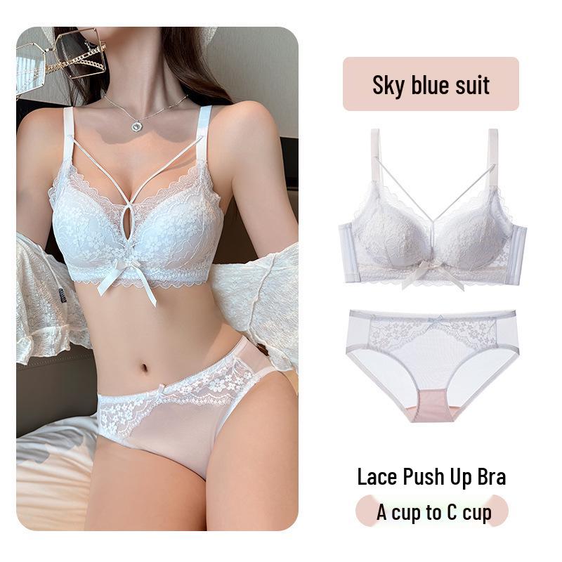 Элегантный кружевной модальный регулируемый комплект бюстгальтера - Сексуальный и соблазнительный в красном